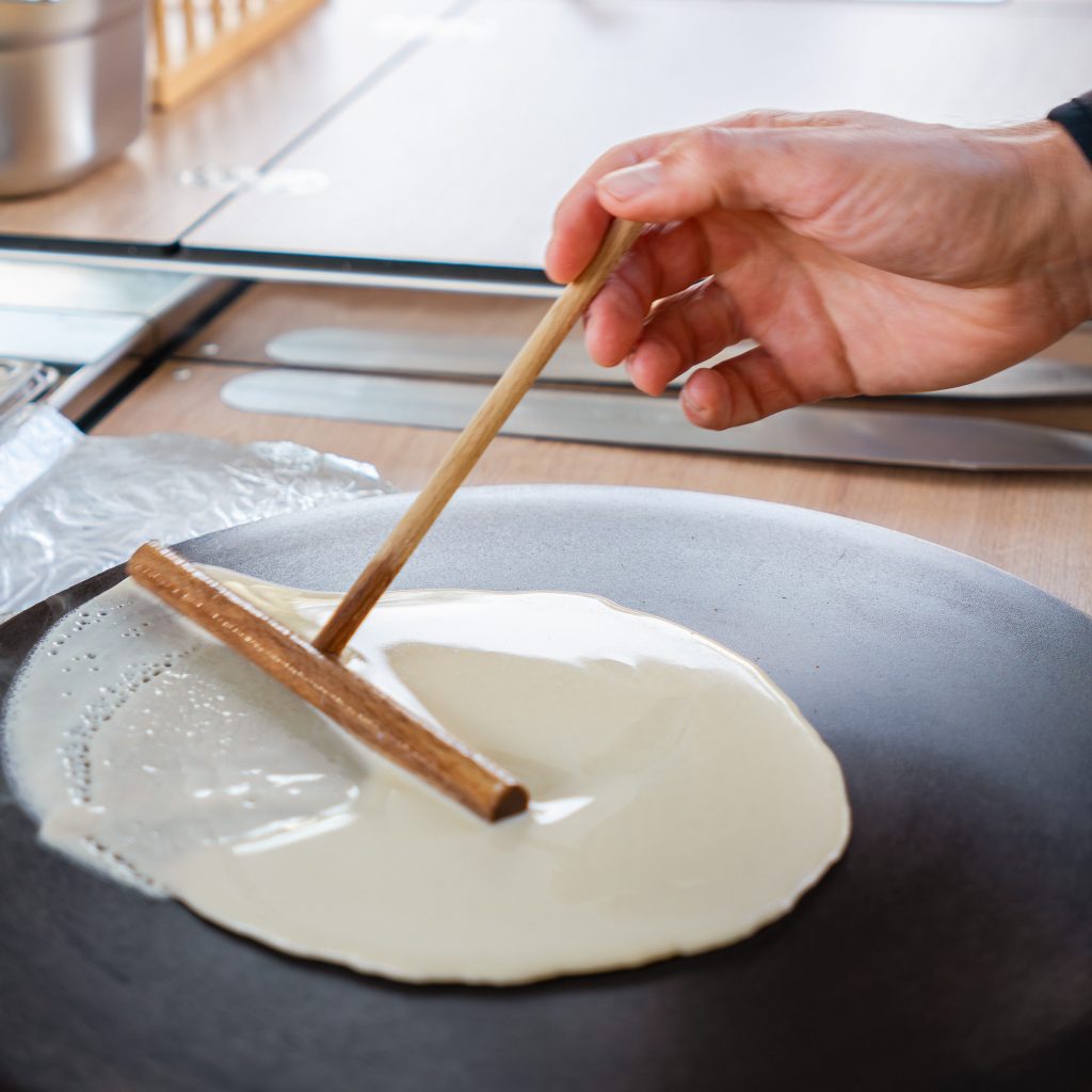 preparing pancake